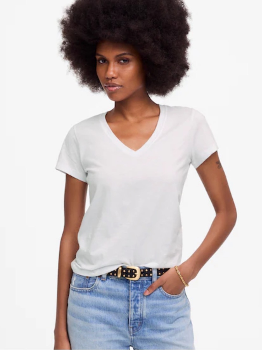 NWT Madewell Slub Perfect V-Neck Tee